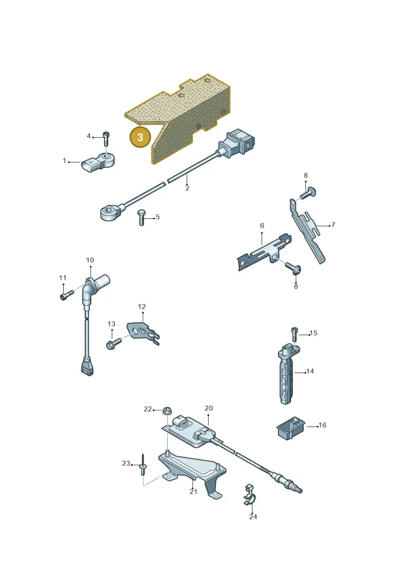 03H971461A — Audi Q7 qu. 3.0 TDI (2009-2015) diagram 493906150, position 3