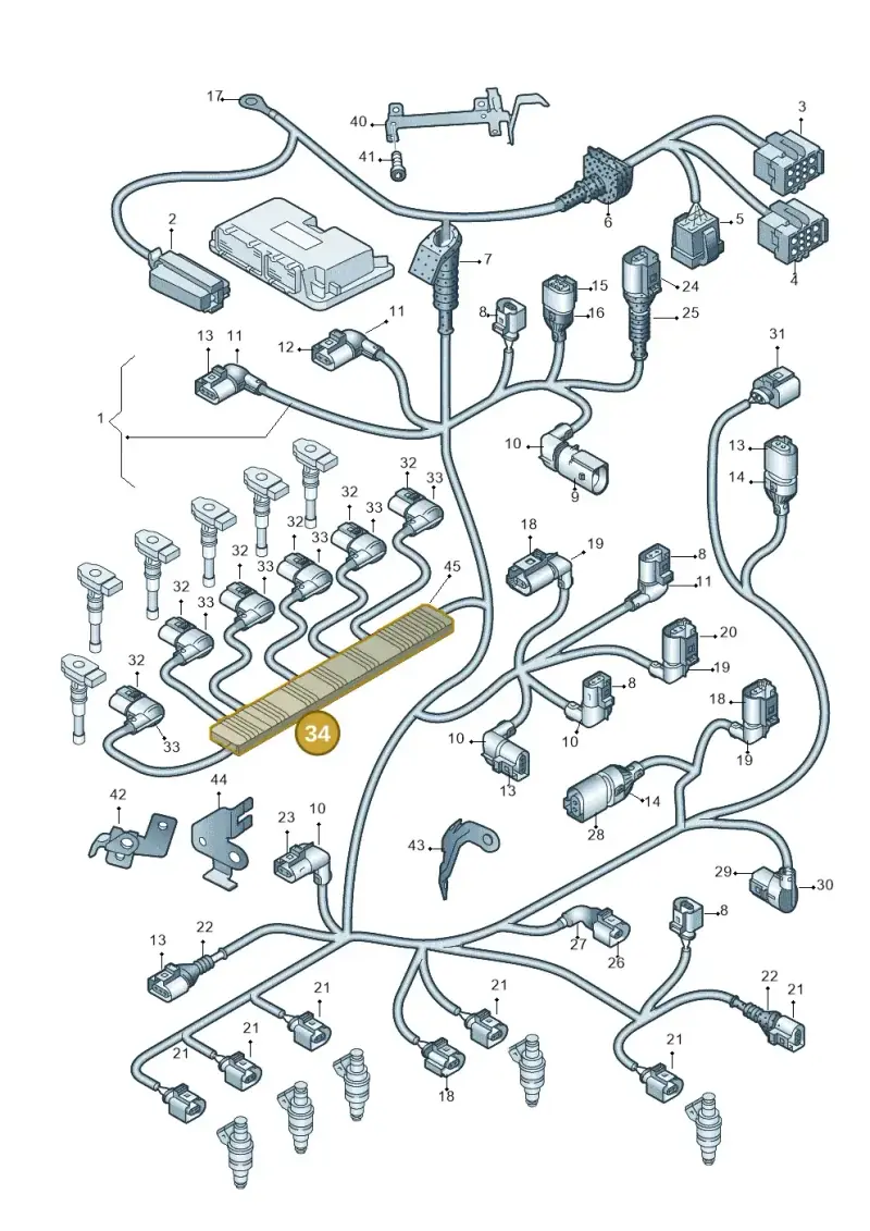 03H971803C — Audi Q7                07> (2006-) diagram 493971300, position 34