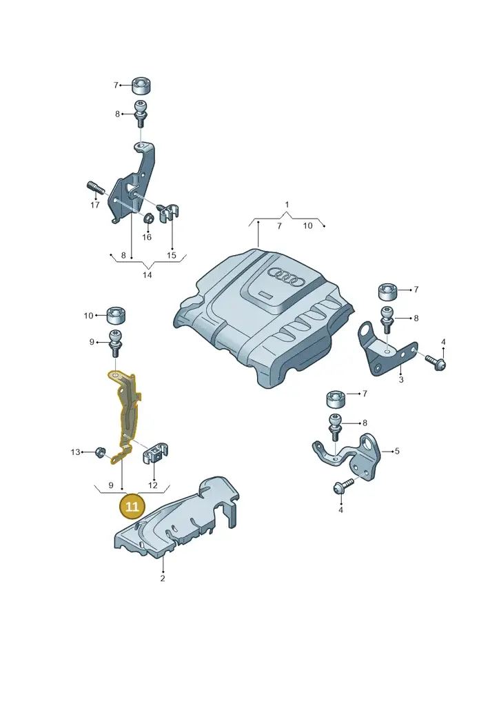 03L103357F — Audi A4 Av. Allroad (2008-2016) diagram 636103600, position 11
