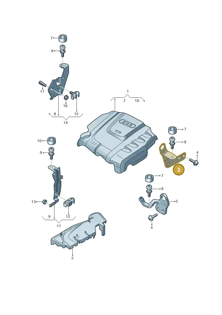 03L103369AH — Audi Q5 qu. 2.0 TDI (2012-2017) diagram 636103600, position 3