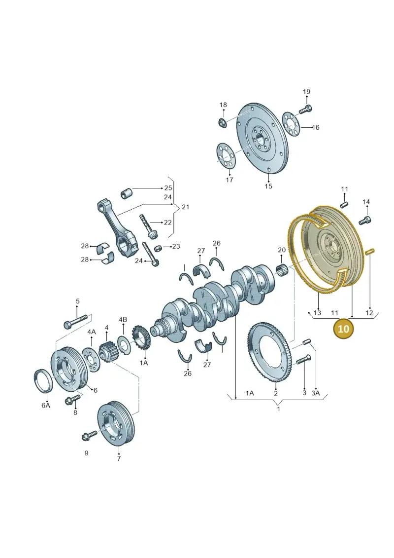 03L105266E — Audi A3 Sportback (2008-2013) diagram 454105200, position 10