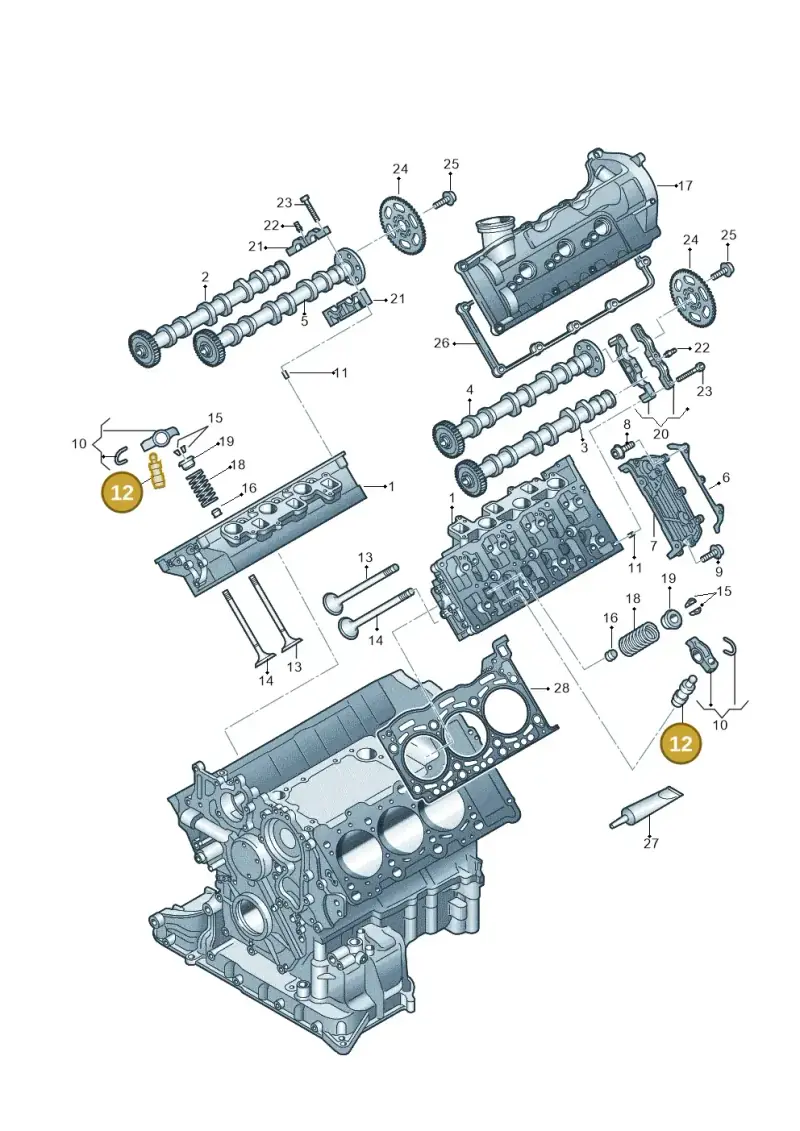 03L109521 — Audi A7 Sportback (2014-2018) diagram 675109510, position 12