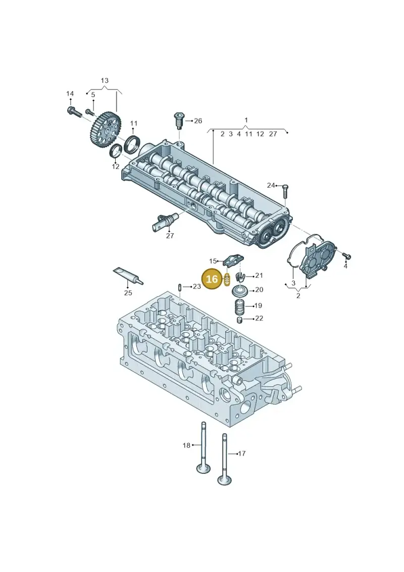 03L109521 — Audi Q3 2.0 TDI (2014-2019) diagram 763109300, position 16