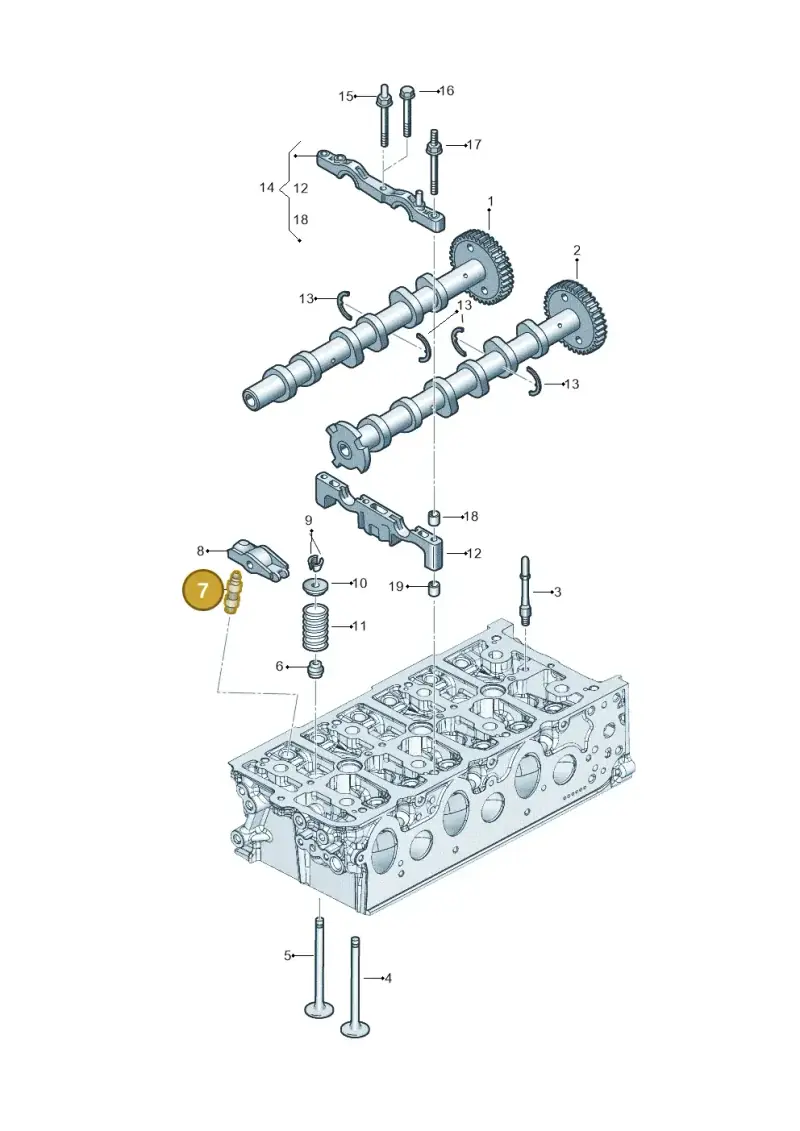 03L109521 — Audi Q8 Quattro 3,0 (2018-) diagram 896109500, position 7