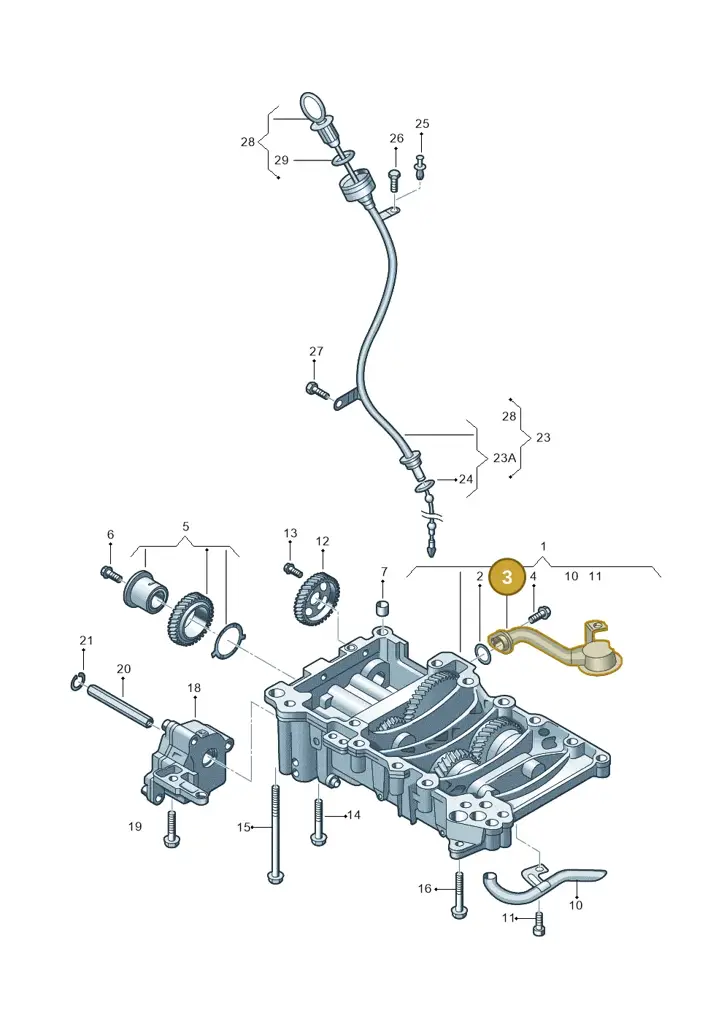 03L115169A — Audi Q5 qu. 2.0 TDI (2012-2017) diagram 679115400, position 3