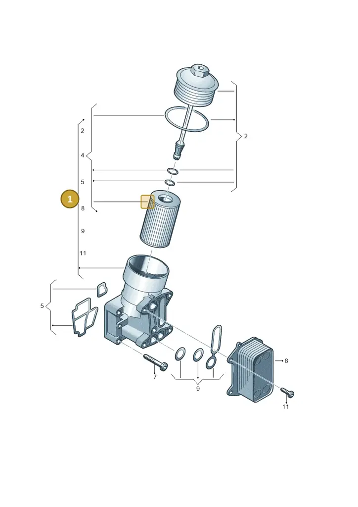 03L115389J — Audi A6 2.0 tdi (2010-2015) diagram 649115550, position 1
