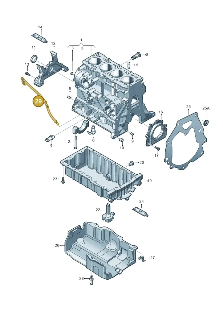 03L115607AA — Audi Q5 qu. 2.0 TDI (2012-2017) diagram 634103200, position 29