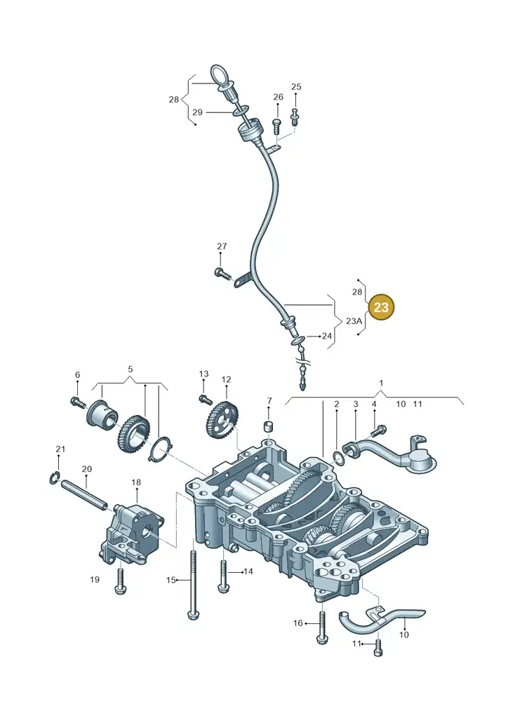 03L115607C — Audi A4 Av. Allroad (2008-2016) diagram 679115400, position 23