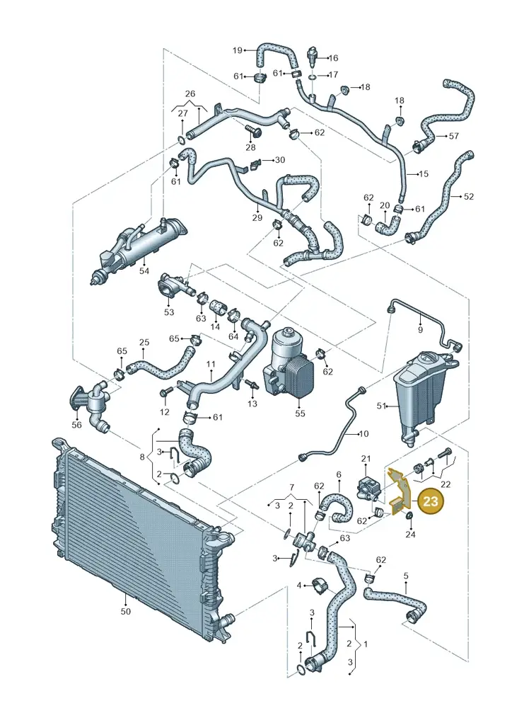 03L121093F — Audi Q5 qu. 2.0 TDI (2012-2017) diagram 647121220, position 23