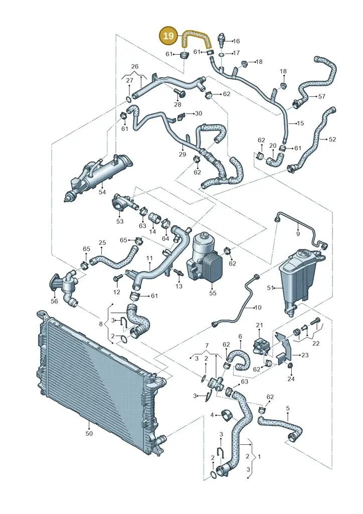 03L121157AJ — Audi Q5 qu. 2.0 TDI (2012-2017) diagram 647121220, position 19