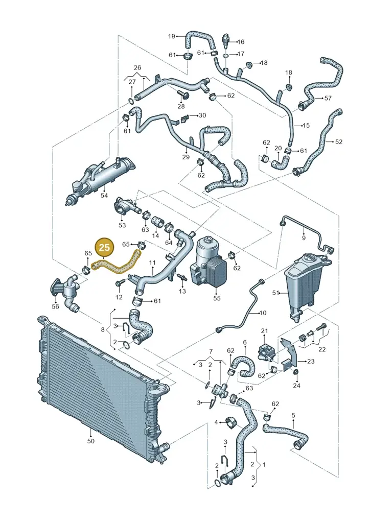 03L121157AQ — Audi Q5 qu. 2.0 TDI (2012-2017) diagram 647121220, position 25