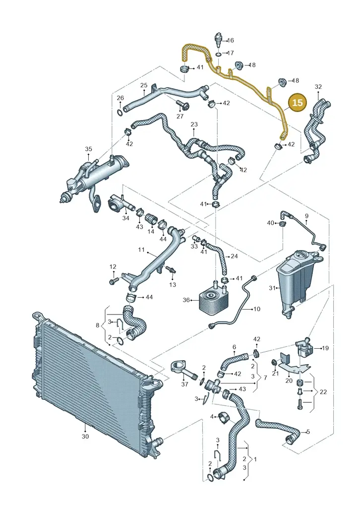 03L121157 — Audi A4 Av. Allroad (2008-2016) diagram 636121400, position 15
