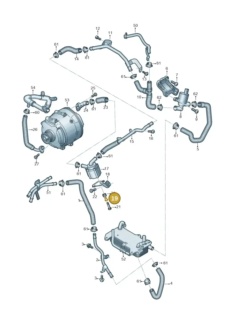 03L121199 — Audi Q8 Quattro 3,0 (2018-) diagram 429121081, position 19