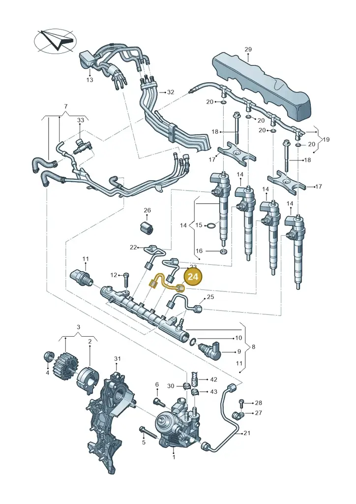 03L130301BG — Audi A6 2.0 (2018-) diagram 430130600, position 24
