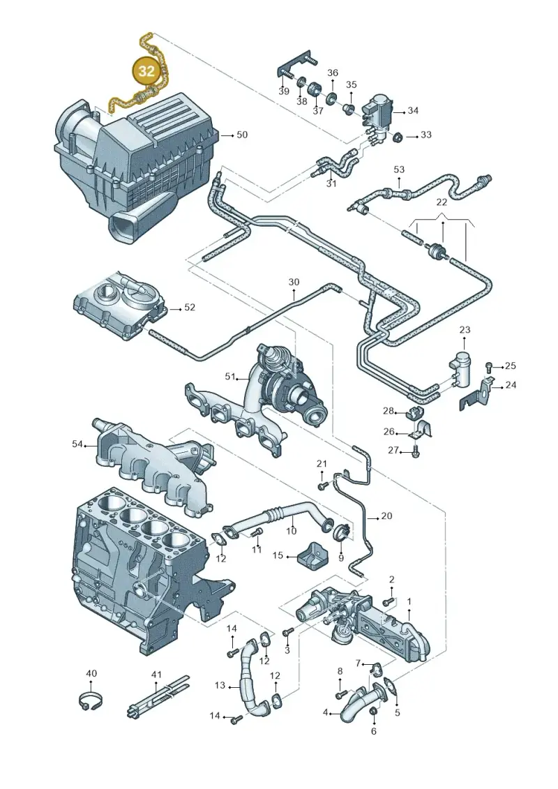 03L131055C — Audi TTS Coupe 2.0 (2010-2014) diagram 707131400, position 32