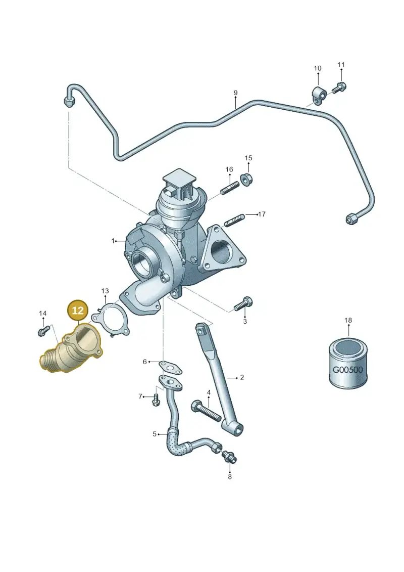 03L131111R — Audi Q5 qu. 2.0 TDI (2012-2017) diagram 636145650, position 12