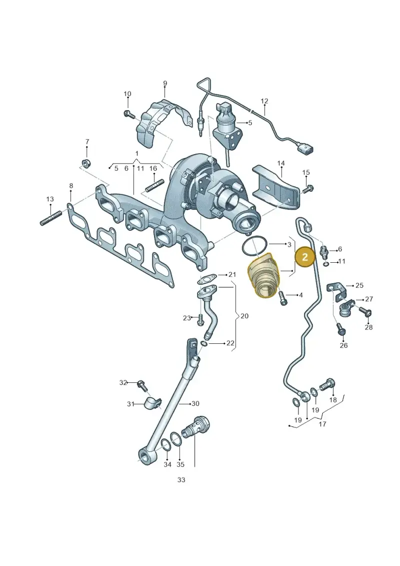 03L131111R — Audi Q3 2.0 TDI (2014-2019) diagram 866145660, position 2