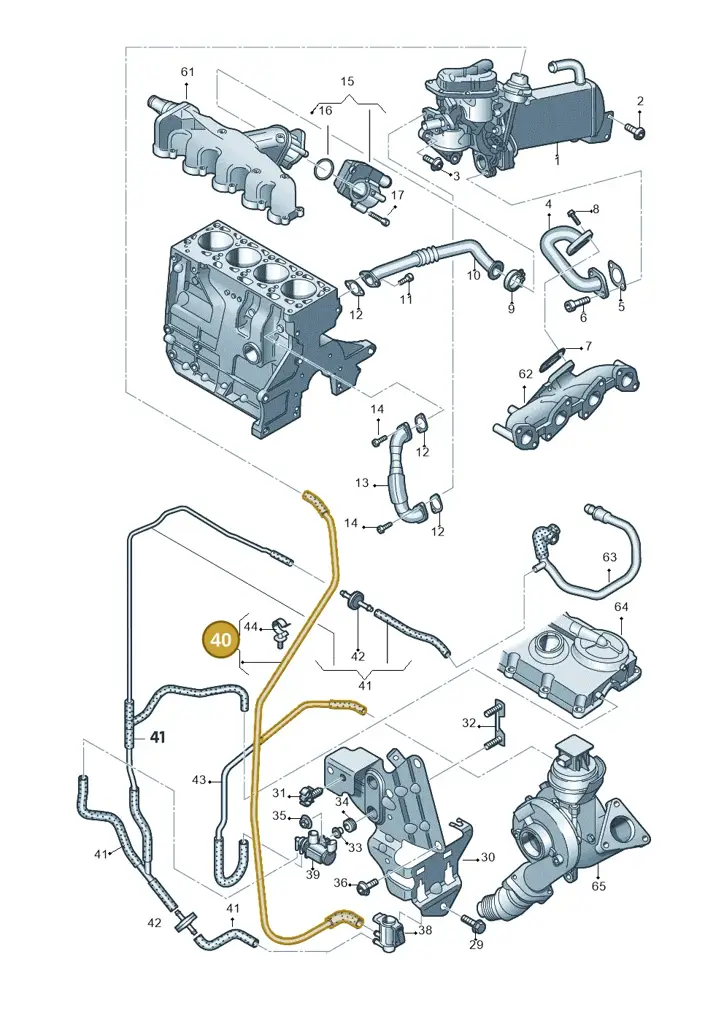 03L131552AP — Audi A6 2.0 tdi (2010-2015) diagram 717131000, position 40