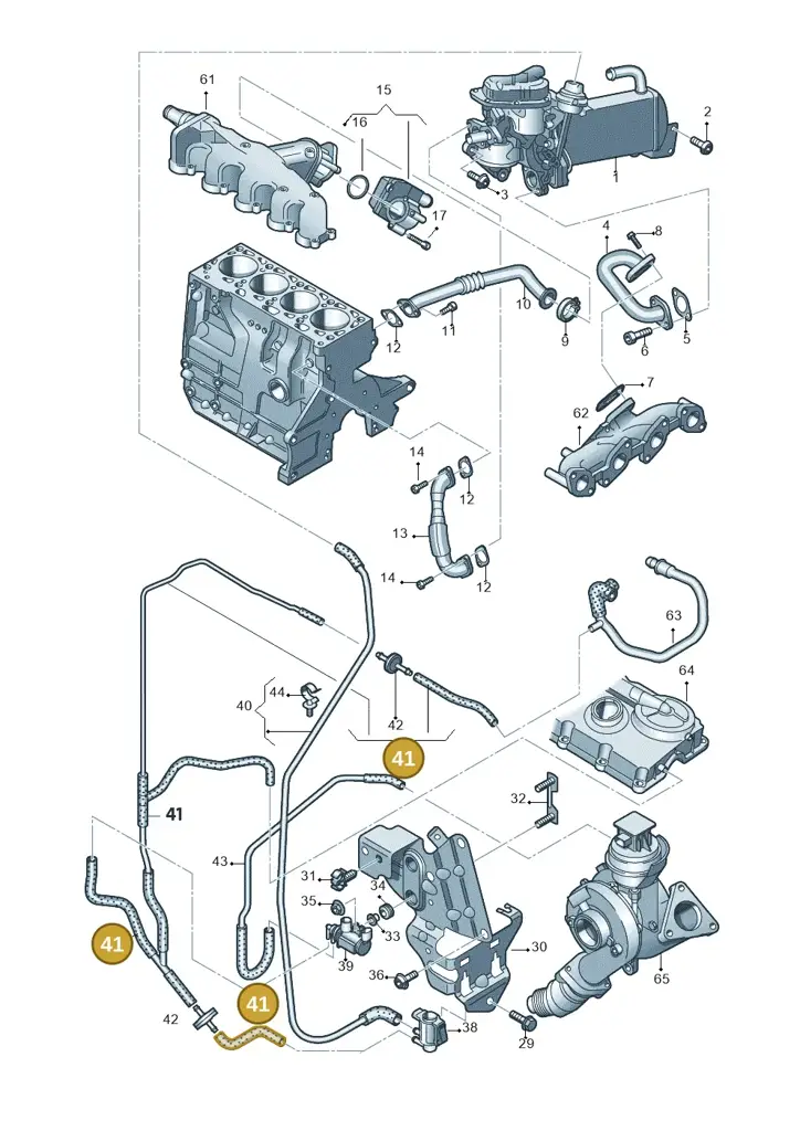 03L131552AS — Audi A6 2.0 tdi (2010-2015) diagram 717131000, position 41