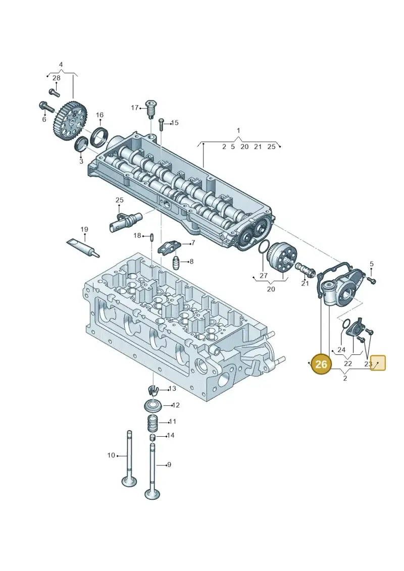 03L145215F — Audi TTS Coupe 2.0 (2014-2023) diagram 745109550, position 26