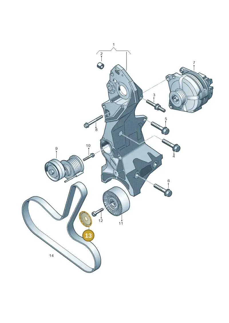 03L145292 — Audi Q5 qu. 2.0 TDI (2012-2017) diagram 724903300, position 13