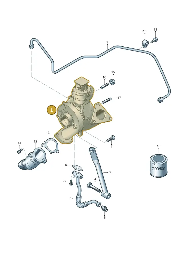 03L145721B — Audi Q5 qu. 2.0 TDI (2012-2017) diagram 636145650, position 1