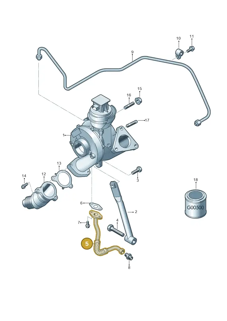 03L145736F — Audi A4 Av. Allroad (2008-2016) diagram 636145650, position 5