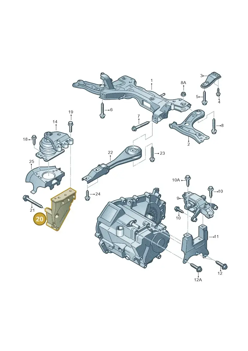 03L199207A — Audi A1 Sportback (2010-2015) diagram 708199350, position 20