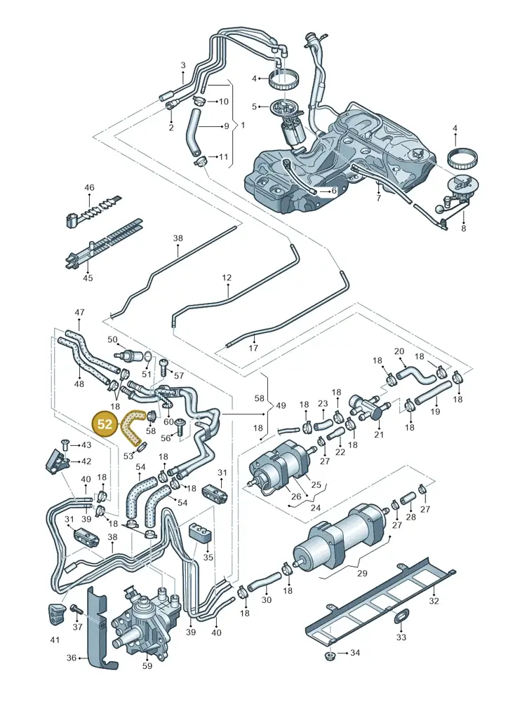 03L201384A — Audi A4 Av. Allroad (2008-2016) diagram 636201250, position 52