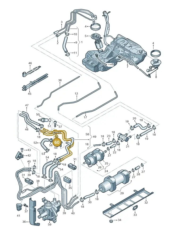 03L201908 — Audi A4 Av. Allroad (2008-2016) diagram 636201250, position 60