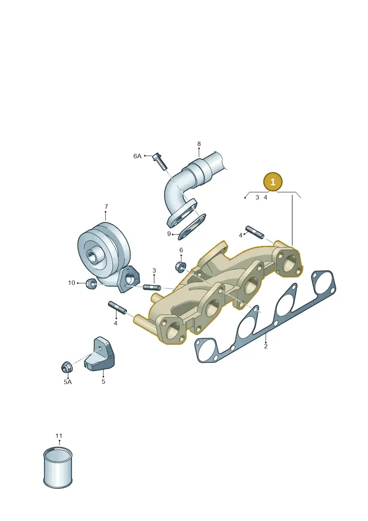 03L253031 — Audi A4 Av. Allroad (2008-2016) diagram 751253150, position 1
