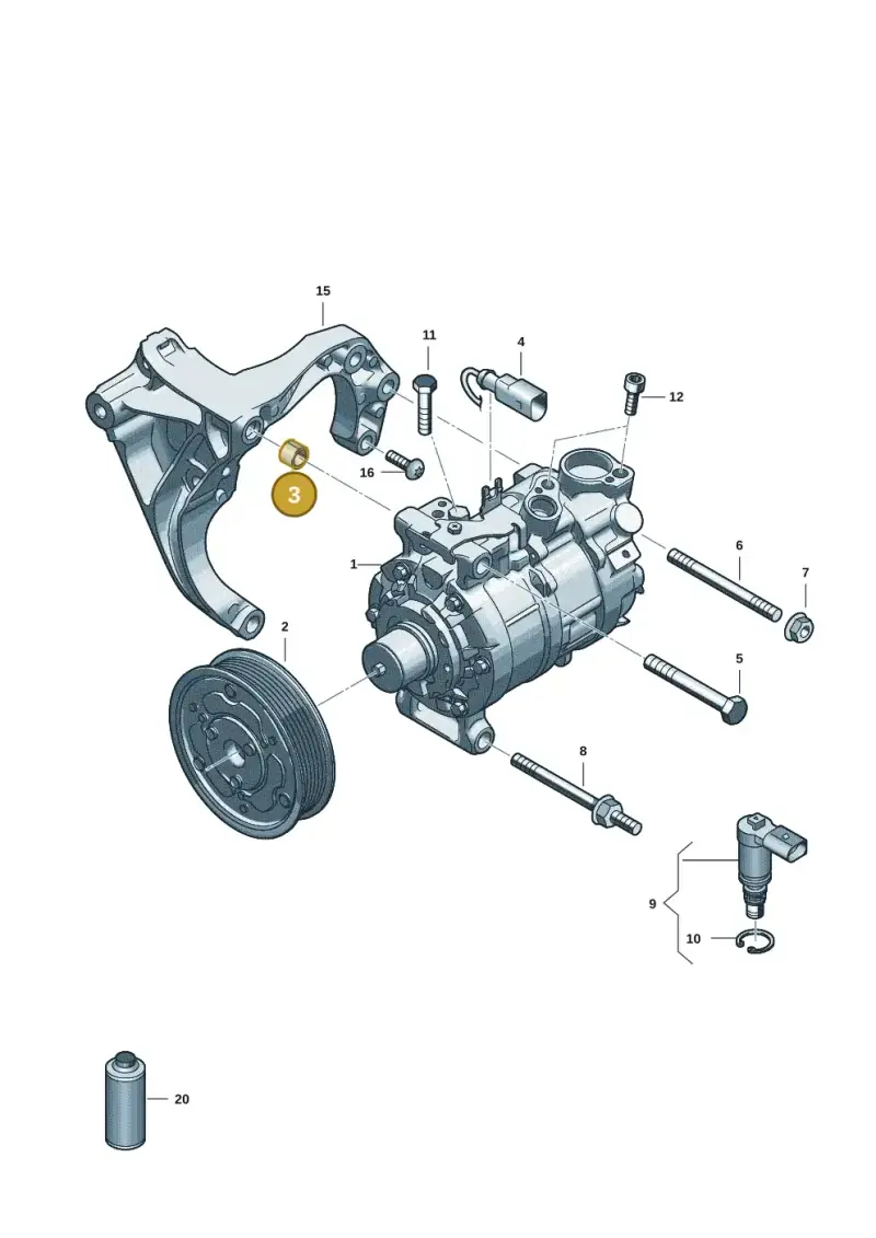 03L260817 — Audi A5 Avant 2.0 (2024-) diagram 8wk260100, position 3