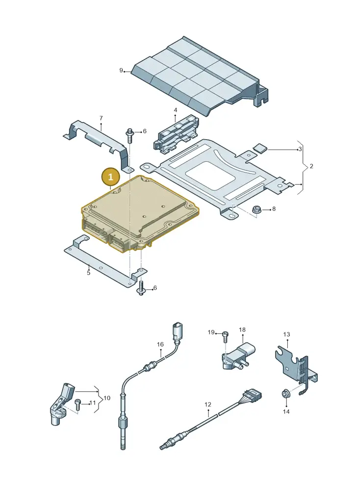 03L906018CN — Audi Q3 quattro (2011-2015) diagram 728906050, position 1