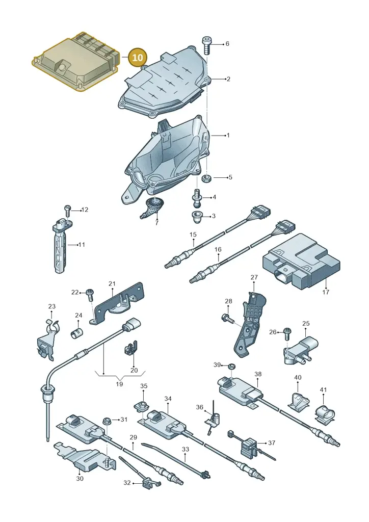 03L906018GT4G0 — Audi A6 2.0 tdi (2010-2015) diagram 711906050, position 10