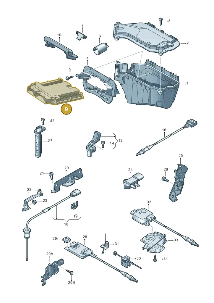03L906018JP — Audi A5 Sportback (2011-2017) diagram 736906050, position 9