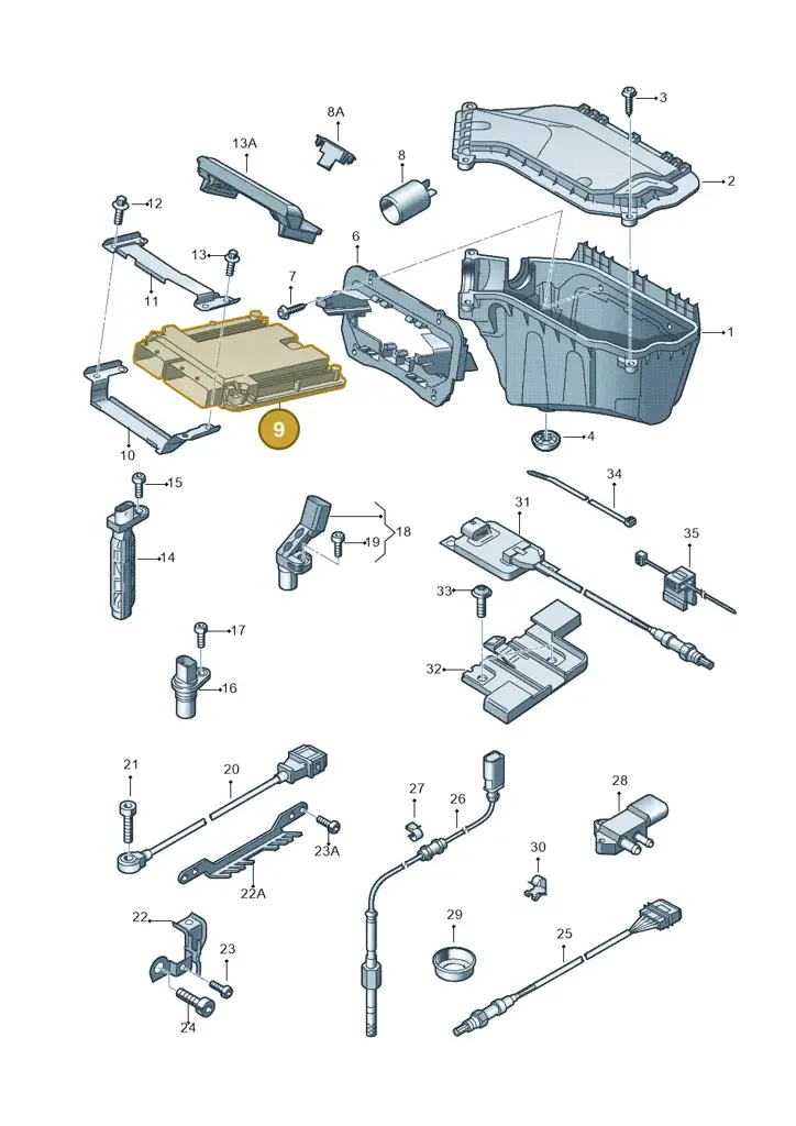 03L906022TM — Audi A4 Av. Allroad (2008-2016) diagram 620906000, position 9