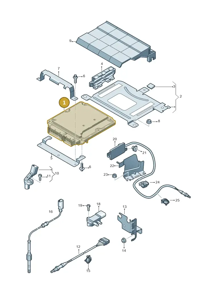 03L906027D — Audi Q3 2.0 TDI (2014-2019) diagram 855906050, position 1