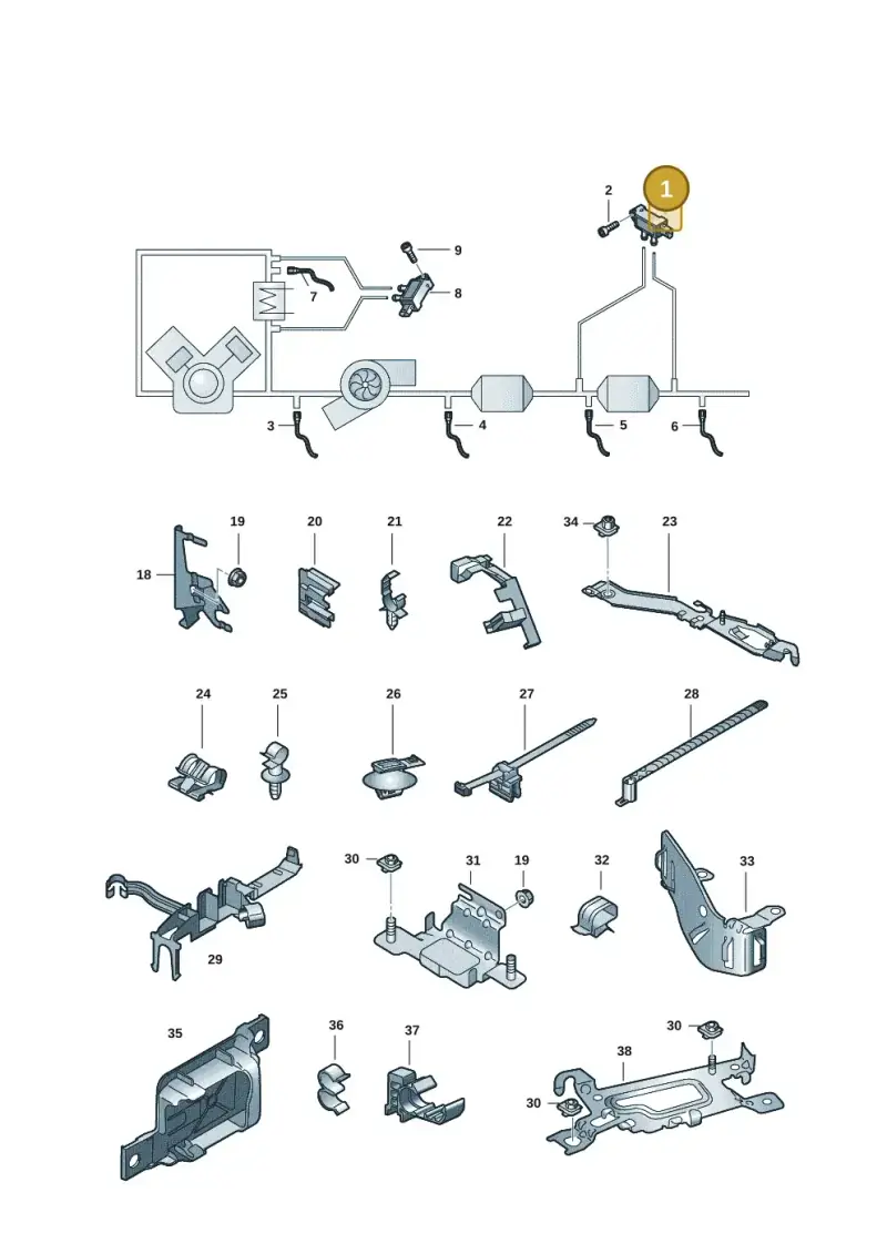 03L906051D — Audi A5 Cabrio 2.0 (2016-2018) diagram 848906008, position 1