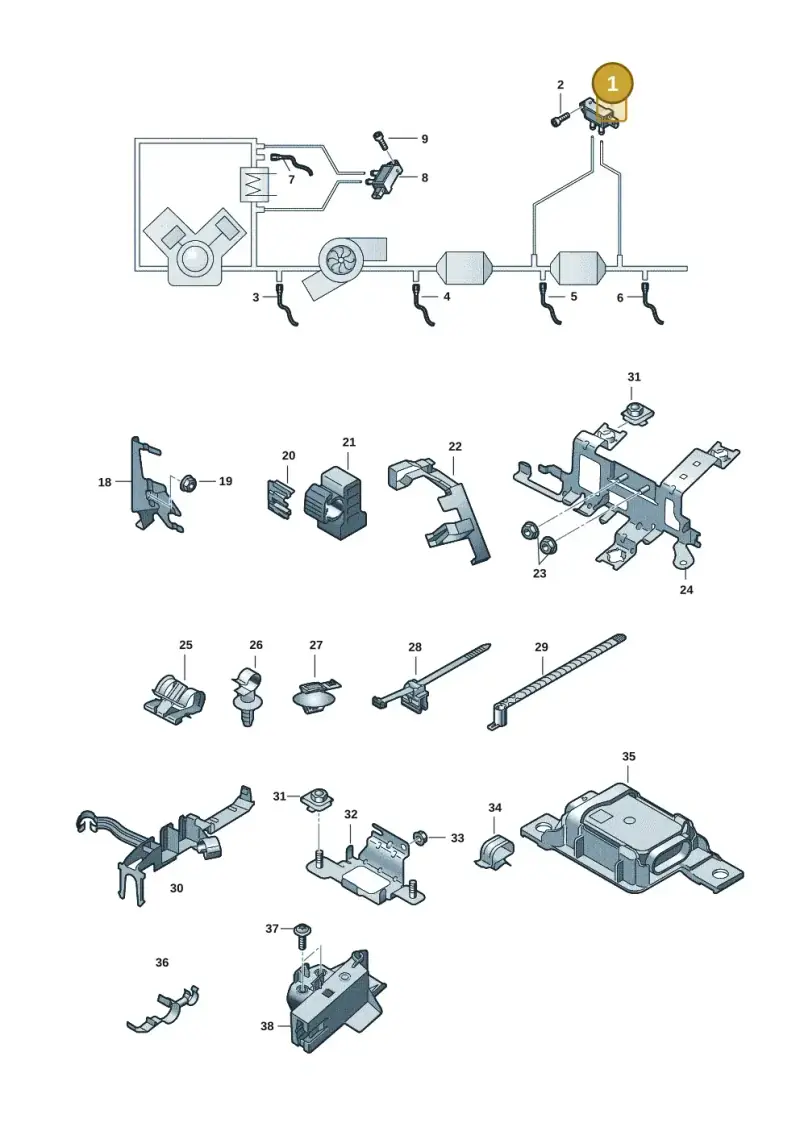 03L906051D — Audi Q5 (2016-2020) diagram 896906008, position 1