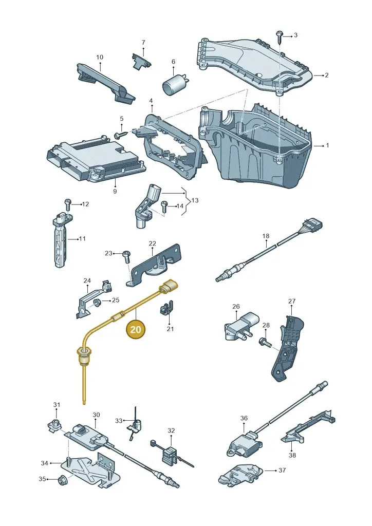 03L906088BE — Audi Q5 qu. 2.0 TDI (2012-2017) diagram 751906050, position 20