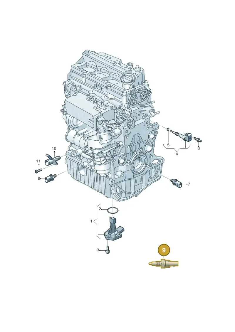 03L957147A — Audi Q3 2.0 TDI (2014-2019) diagram 745919400, position 9