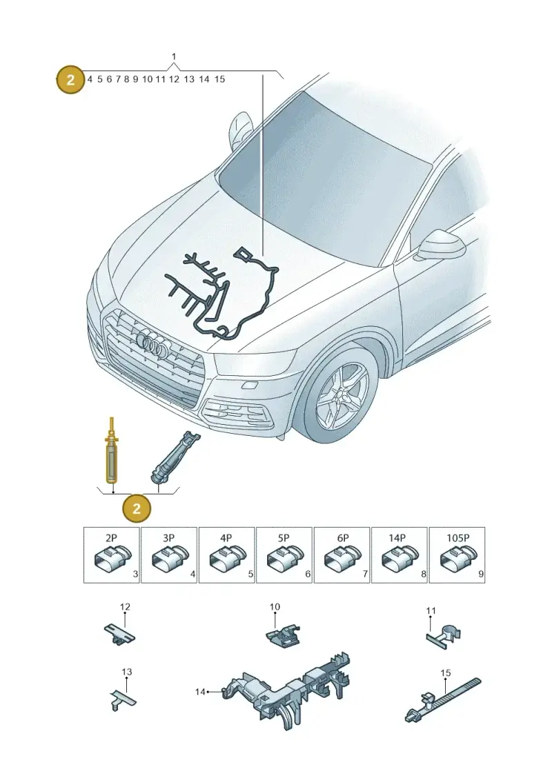 03L971921A — Audi Q5 (2016-2020) diagram 896971300, position 2