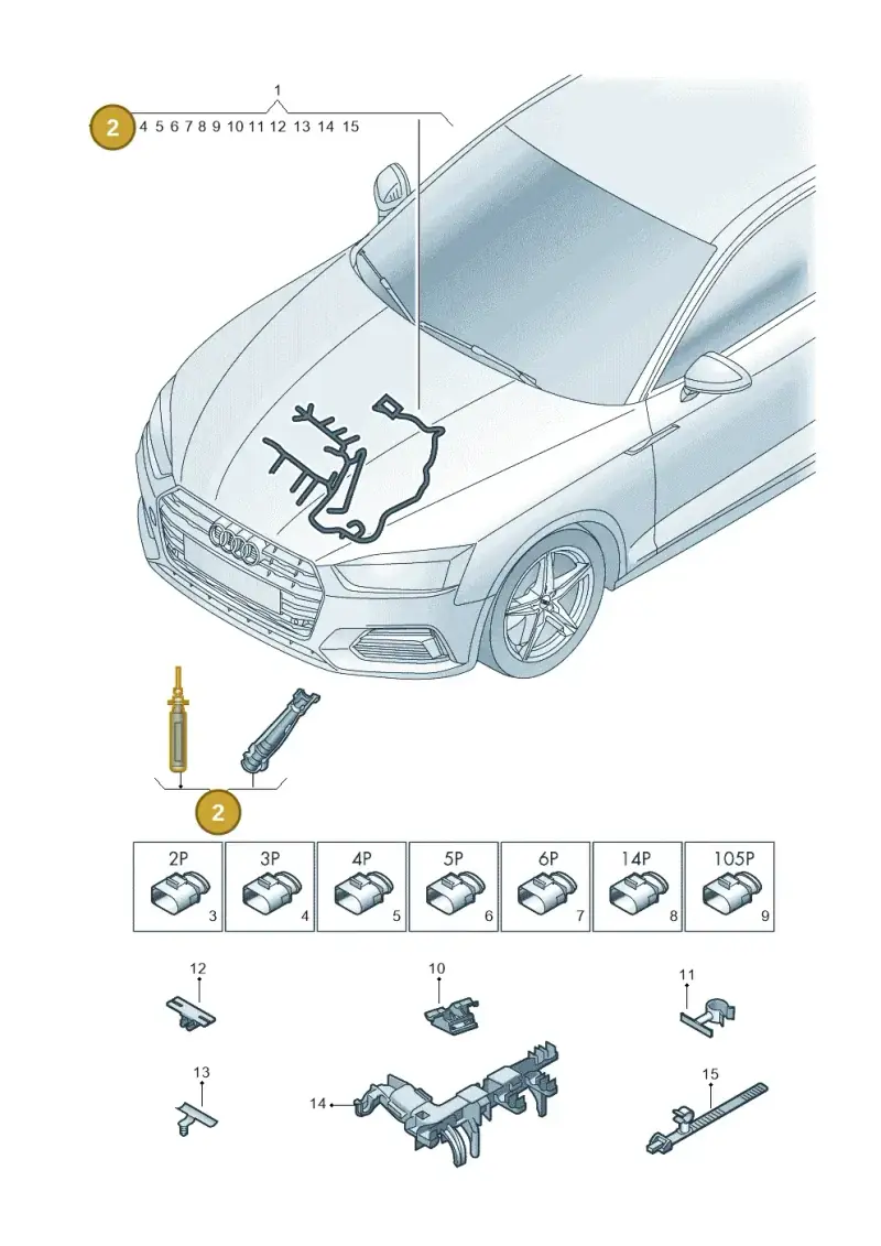 03L971921A — Audi A5 Sportback (2016-2020) diagram 897971300, position 2