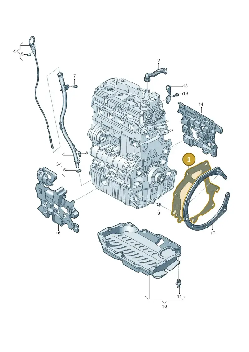 03N103647 — Audi A3 Sportback (2019-2021) diagram 596100800, position 1