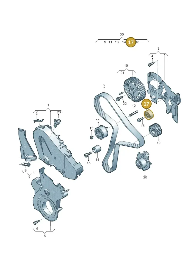 03N109244A — Audi A3 Sportback (2019-2021) diagram 596109080, position 17