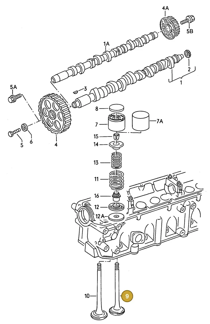 046109601J — Audi 100/Wagon (1989-1990) diagram 079013050, position 9