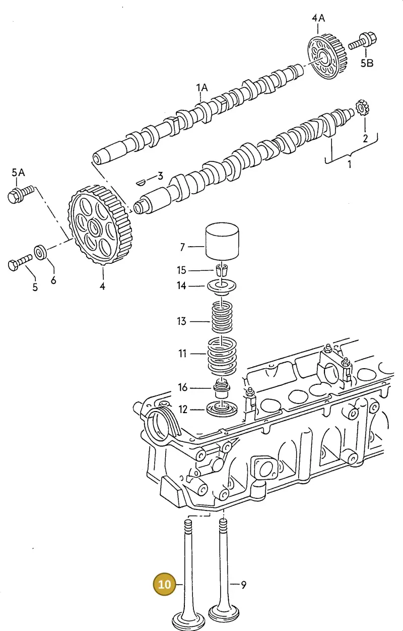 046109611F — Audi A6/S6/Wg.qu.F>4A (1996-1997) diagram 117109200, position 10