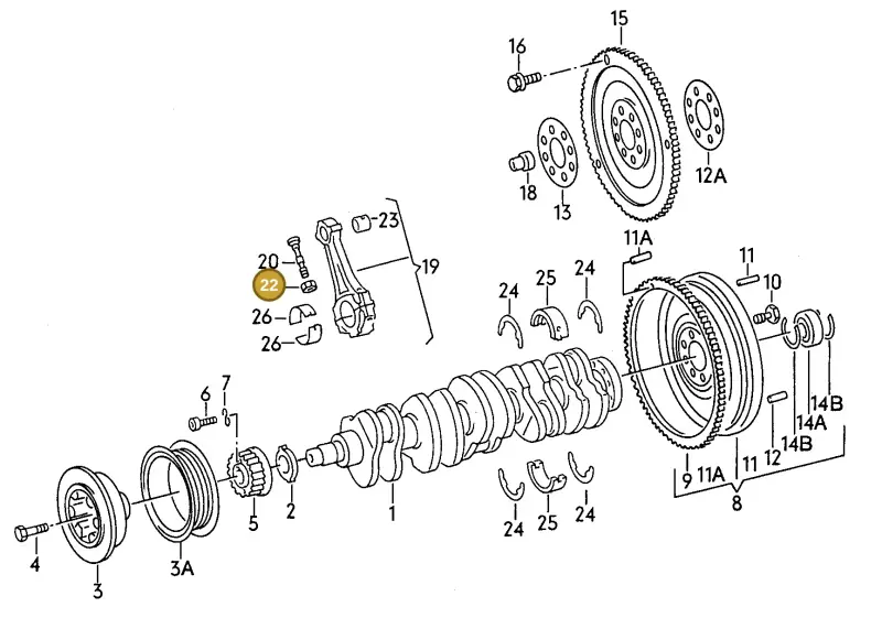 048105427 — Audi Coupe quattro/3   96 (1995-1995) diagram 119105200, position 22