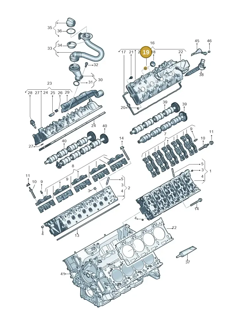 04B103631 — Audi Q8 Quattro 3,0 (2018-) diagram 429103062, position 19