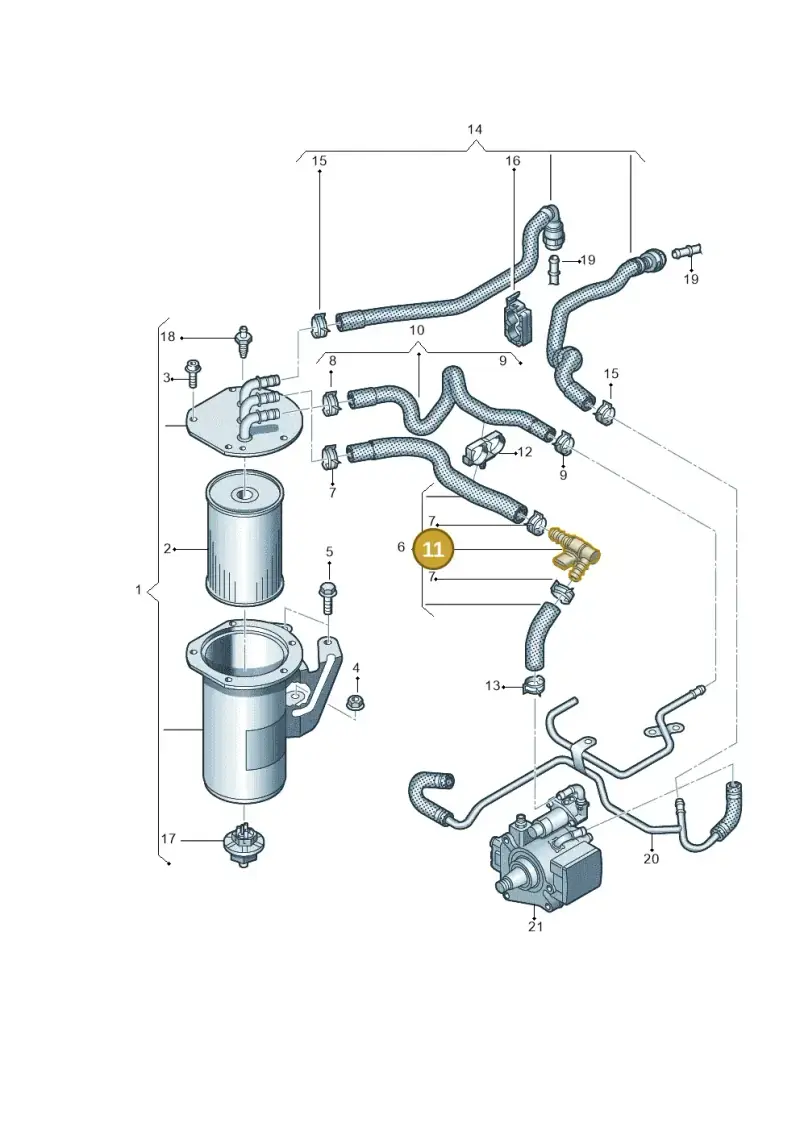 04B906054G — Audi A3 Sportback (2019-2021) diagram 813127015, position 11
